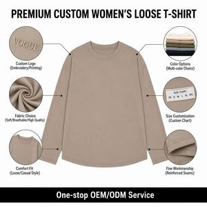 Sudaderas Oversize para Mujer, Manga Larga, Básicas, Hombros Caídos, Lisas, Personalizables, Otoño, Casual, Deportivas - Product Image 3