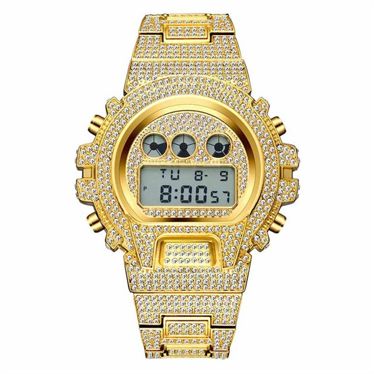 Miss fox V304 Shock orologi da uomo Top Brand lusso Bling Bling