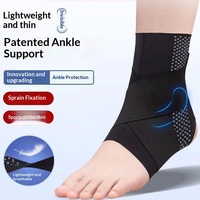 Attelle de cheville ultra-fine à 8 sangles, respirante, en tricot compressif pour le basketball, le volleyball, le football, la course à pied et les sports