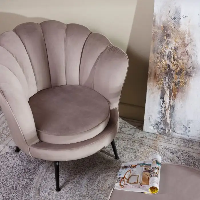 nordic living room gray velvet upholstered leisure arm chair dinning room accent chairs modern single flower chair cadeiras