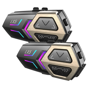 2025 LX5 xe máy Mũ bảo hiểm không dây IP67 không thấm nước <span class=keywords><strong>Interphone</strong></span> Thông tin liên lạc tai nghe bt5.0 Microphone intercom - Product Image 2