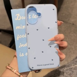 Suitable for iPhone 16/17, minimalist niche heart 2-in-1 jelly hole-proof shockproof phone case - Product Image 3