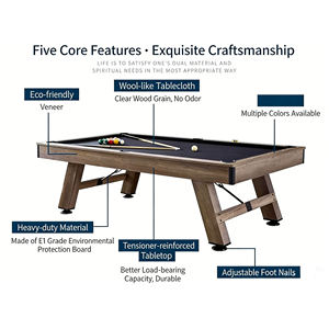 Table de billard 2-en-1 intérieure/extérieure de 8 pieds avec table de <span class=keywords><strong>ping</strong></span>-<span class=keywords><strong>pong</strong></span> et kit d'accessoires de balles offert - Product Image 6
