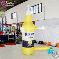 Modèle de tube gonflable agitant la main, modèle de bouteille de bière gonflable avec logo personnalisé, danseur d'air gonflable publicitaire pour la promotion