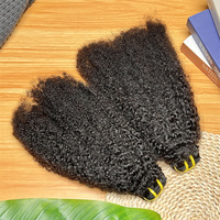 Lot de Mèches de Cheveux Humains Vierges Indiens Bruts 4C Afro Kinky Bouclés Naturels 100% Doux, Tissage Extension de Cheveux