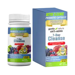 Lifeworthy – capsules de nettoyage biotiques à base d'extrait de fruit acai, de papaïne, détox, avec vinaigre de cidre de pomme biologique, perte de poids