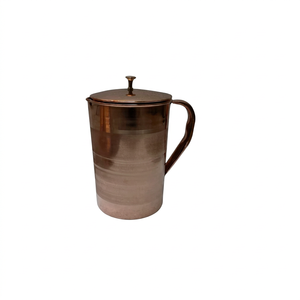 Simple Handmade Pure Copper <b>Jug</b> Handle Lid Eco-Friendly for <b>Drinking</b> Water Storage Contemporary Business Gifts for Home Hotel - Product Image 1