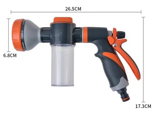 Kit ugello per tubo flessibile per irrigatore con pistola ad acqua da giardino ad alta pressione regolabile, cannone in schiuma per autolavaggio, distributore di sapone - Product Image 2