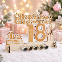 Support en bois personnalisé pour cadeau d'argent d'anniversaire, plaque de décoration pour les événements majeurs des anniversaires de 18, 20, 30 et 50 ans
