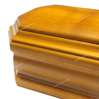 Suministros funerarios de la mejor calidad 1007, venta al por mayor, urna de cremación americana, cenizas para adultos, caja de urnas de ataúd de madera, acabado dorado