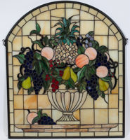 Panel Decorativo de Vidrio Artístico Teñido Personalizado al por Mayor, 50*80CM, Diseño de Frutas, Estilo Europeo, Grosor Sólido de 5mm