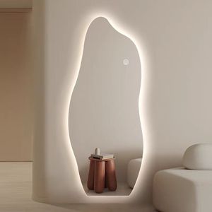 Specchio <span class=keywords><strong>da</strong></span> <span class=keywords><strong>parete</strong></span> tridimensionale a corpo intero in vetro a LED moderno unico e senza bordi - Product Image 3
