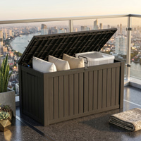 Boîtes de rangement extérieures étanches et résistantes aux UV avec couvercle verrouillable pour boîte de livraison extérieure