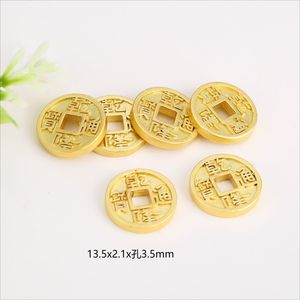 Five Emperors Coin Gold Plated <b>Copper</b> Round Jewelry Findings For DIY <b>Bracelets</b> Necklaces Artistic Retro Style Components - Product Image 2