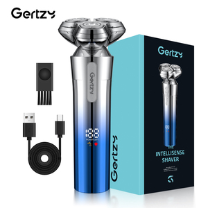 Hot Sell IPX6 Rechargeable Rotary <b>Shaver</b> Triple Blade Facial With 3 Floating Heads Digital Display Foil <b>Shaver</b> - Product Image 1
