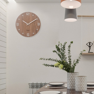Bán Buôn Mộc Mạc Rắn Gỗ Mặt Duy Nhất Đồng Hồ Treo Tường Sáng Tạo Đơn Giản Thiết Kế Hiện Đại Cho Phòng Khách Nhà Cá Nhân Im Lặng Đồng Hồ - Product Image 3
