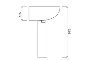 Bagno all'ingrosso personalizzato logo Gloss stile moderno piedistallo lavabo