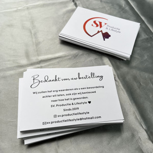 Cartes de remerciement personnalisées blanches avec impression de logo, cartes à insérer pour petites entreprises, emballages de boutique, cartes de vœux et d'appréciation - Product Image 4