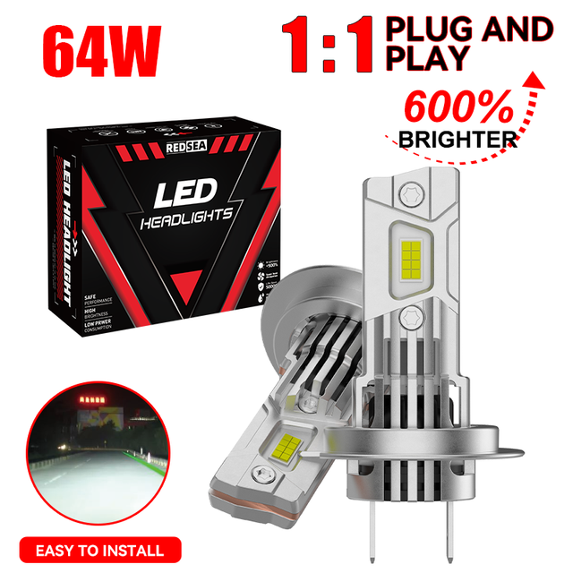 Redsea Wholesale R200 Assembly Mini Plug and Play Bombillos H4 H7 H11 Luces Led Autos 9005 9006 Auto Car Light Car LED Headlight