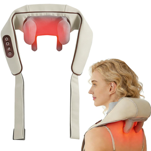 <b>Wireless</b> Shiatsu Neck and Shoulder Massager with Soothing <b>Heat</b> Deep Tissue Kneading for Pain Relief - Product Image 1