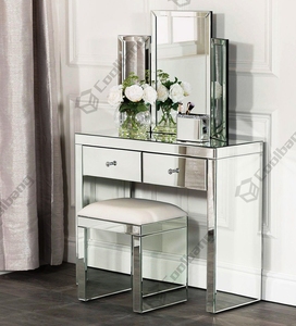 silver glitter dressing table Mac Duggal 93976 main image 0