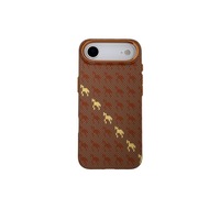 Coque de protection magnétique antichute en PC mat effet peau, motif animal, pour iPhone 17 Pro Max, compatible également avec les modèles 16 et 17