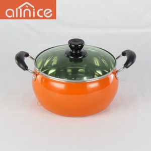 Designs modernes <span class=keywords><strong>de</strong></span> <span class=keywords><strong>batterie</strong></span> <span class=keywords><strong>de</strong></span> <span class=keywords><strong>cuisine</strong></span>, peinture haute <span class=keywords><strong>définition</strong></span>, marmite à soupe perlée, pot en forme d'arc avec poignées en bakélite à double rivets - Product Image 4