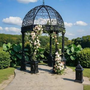 Dôme de pavillon en fer forgé décoratif, toit en dôme métallique pour jardin extérieur, cupule en fer pour villa et cour arrière - Product Image 3