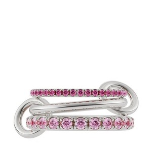 14K mạ vàng Stackable Nhẫn <span class=keywords><strong>3</strong></span> Vòng thiết lập với CZ Cubic Zirconia vàng bạc đa liên kết kết nối nhẫn cho phụ nữ - Product Image 2