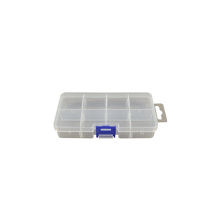 Transparent 8-Compartment <b>Storage</b> <b>Box</b> For Jewelry Beads Fishing Gear <b>Small</b> Size 13.7x6.8x2.7cm With Lid And Dividers - Product Image 5