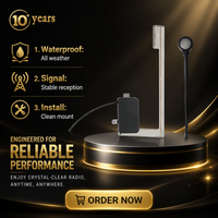 Antenne de navigation GPS active étanche avec connecteur mâle RP-SMA, support adhésif en acier inoxydable pour suivi de véhicules ANT-DAB-03