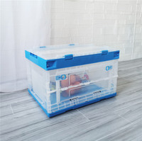 Caisses de rangement en plastique PP pliables durables, faciles à utiliser, style solide, recyclables, boîte logistique rectangulaire, conteneur pliable en maille