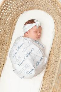 Customized Gift Custom Coming Home Neutral Hospital Photo Prop Shower Present Personalized Baby Name Cotton Swaddle - Product Image 3