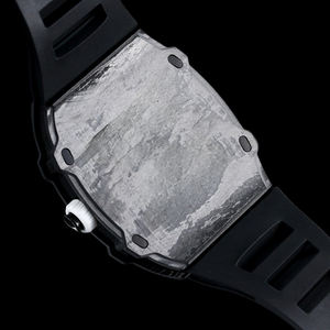 Montre squelette automatique mécanique de luxe pour homme avec bracelet en silicone blanc confortable de qualité 5A, boîtier en carbone, tourbillon - Product Image 5