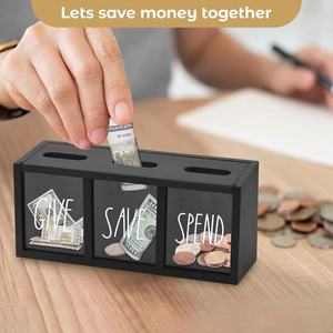 ขายดีกระปุกออมสินทำจากไม้สำหรับเด็กกระปุกออมสินช่วยประหยัดเงินสำหรับของขวัญเด็กของตกแต่งบ้าน - Product Image 2