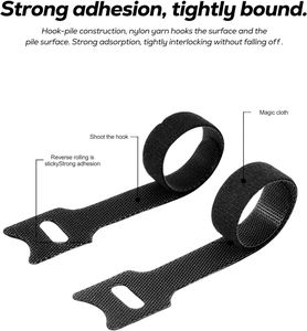 Cintas de Poliéster/Nylon Ecológicas de Doble Cara, Adhesivo Fuerte, Lavables, Autoadhesivas, Reutilizables y Ajustables - Product Image 3