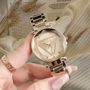 Reloj de cuarzo con correa de cuero/cuero de cocodrilo estilo empresarial para mujer - Product Image 1