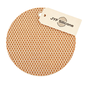 Sottopentola in Silicone Resistente al Calore, Rotondo a Nido d'Ape, Antiscivolo, per Piani di Lavoro e Tavoli, Lavabile in Lavastoviglie - Product Image 2