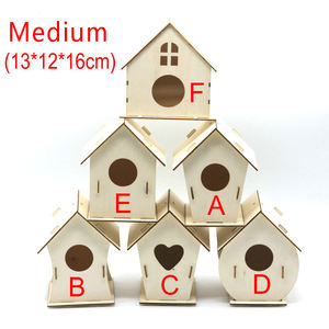 Kit casetta per uccelli in legno fai-da-te costruisci e dipingi casetta per uccelli include vernici e pennelli per bambini - Product Image 5