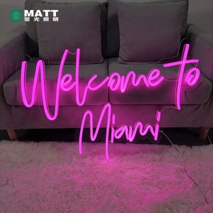 Letrero de neón LED personalizado para interiores, decoración de <span class=keywords><strong>frases</strong></span> acrílicas con forma de corte temprano para logotipo, envío directo 2023 - Product Image 5