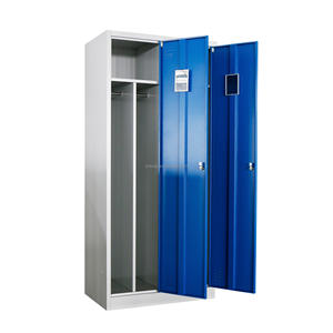 Moderne blaue 2-türige Stahl kleidung Lagers chränke Faltbarer Metalls chrank Kleider schrank für School Gym Hospital Workshop zum Verkauf - Product Image 4