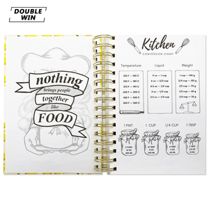 Planificador de comida de cocina casera DIY diario espiral impresión personalizada - Product Image 4