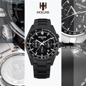 HOLUNS HLS006 Orologio da <span class=keywords><strong>Uomo</strong></span> Originale di Marca di Lusso, Moda, Acciaio Inossidabile, Multifunzione, Luminoso, Impermeabile, per Affari - Product Image 3