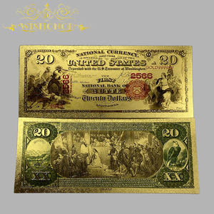 2026 9 أنواع من أوراق نقدية أمريكية لعام 1875 فئة 1 و2 و5 و10 و20 و50 و100 و500 و1000 دولار مطلية بالذهب عيار 24 قيراط للجمع - Product Image 6