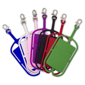 Funda de silicona para teléfono inteligente con tarjetero, cordón de silicona, soporte para tarjetas de celular, logotipo personalizado - Product Image 4