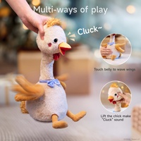 Jouets musicaux amusants pour enfants Tumama, poussin en peluche, jouets à torsion du cou, enregistrement vocal, répétition, musique apaisante, jouet dansant poussin