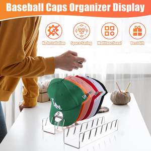 Expositor de Gorras Transparente en Forma de U, Organizador de Gorras de Béisbol con Clasificador para Exhibir las Gorras de tu Equipo Favorito - Product Image 6