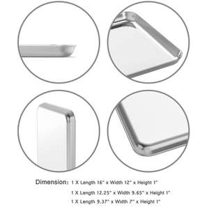 Ensemble <span class=keywords><strong>de</strong></span> plaques <span class=keywords><strong>de</strong></span> <span class=keywords><strong>cuisson</strong></span> <span class=keywords><strong>de</strong></span> qualité commerciale résistant à la chaîne antiadhésif demi-feuille <span class=keywords><strong>de</strong></span> <span class=keywords><strong>boulanger</strong></span> moule à biscuits casseroles plaques à biscuits pour la <span class=keywords><strong>cuisson</strong></span> - Product Image 2