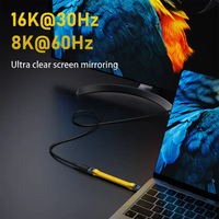 Câble flexible complet de 16cm USB4.0 compatible avec le câble de disque dur Thunrbolt 5 240W C à C transfert de données haute puissance 80Gbps 8K
