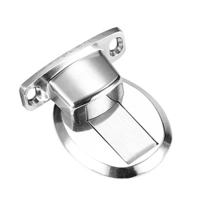Butée de porte magnétique noire en alliage de zinc, sans perçage, à fixation au sol, silencieuse, anti-collision, design moderne et simple - Product Image 5